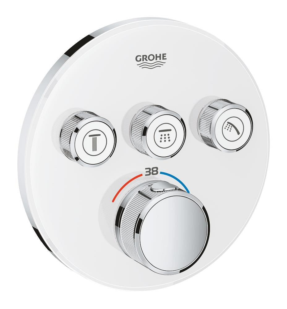 Grohe Grohtherm Smartcontrol Üç Yollu Yön Değiştiricili Ankastre Termostatik Duş Bataryası Beyaz - 29904LS0