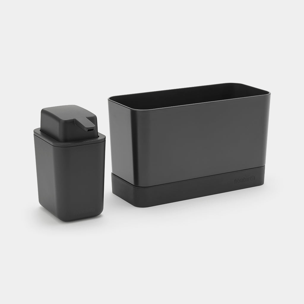 Brabantia Sabunluk ve  Sünger Seti İkili Koyu Gri 302602