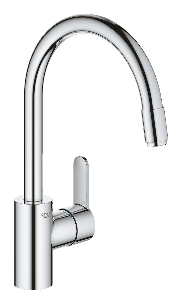 Grohe Eviye Bataryası Spiralli Tek Akış Eurostyle Krom - 31126004