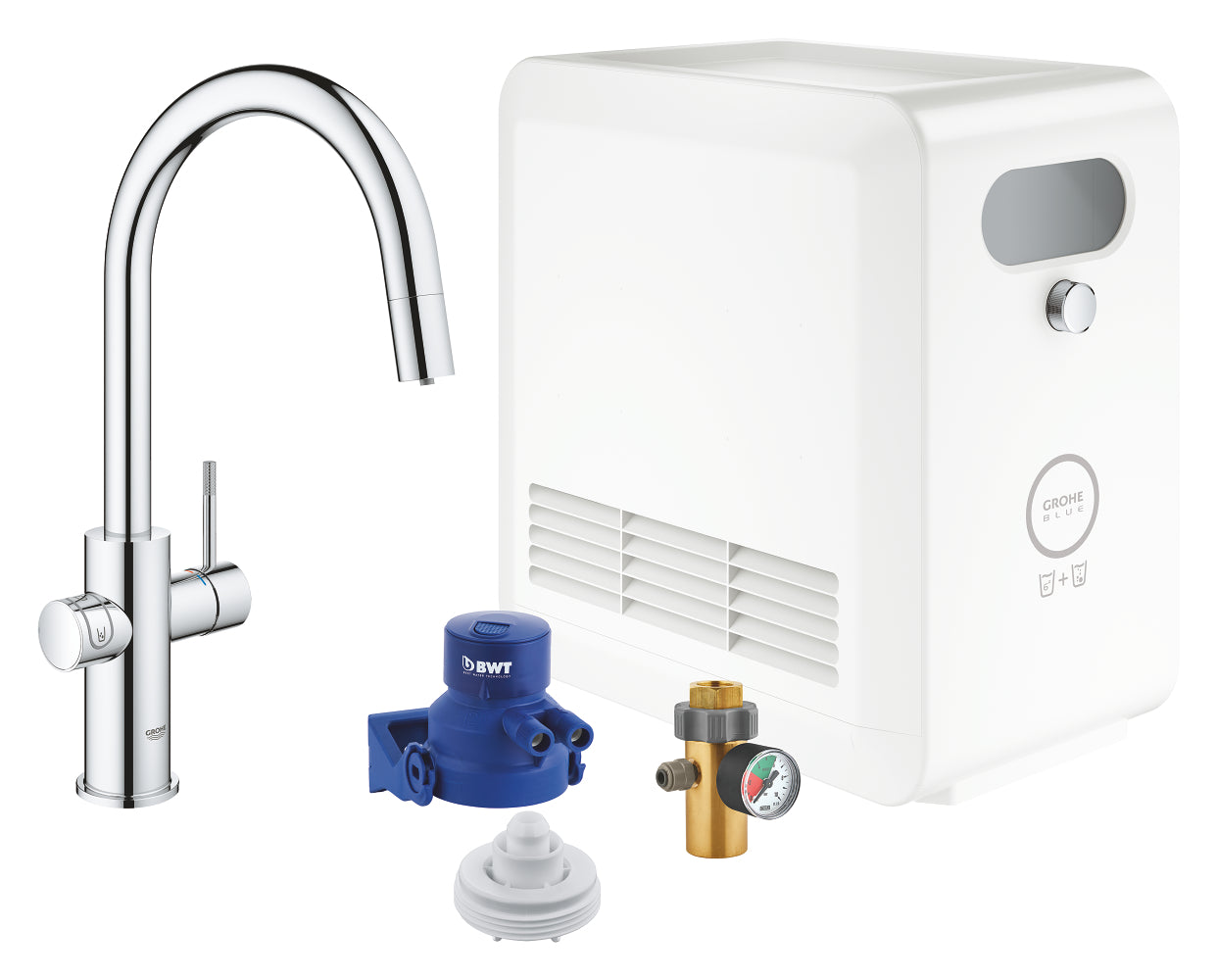 Grohe Blue Professional Arıtmalı İçme Suyu ve Soda Yapan Spiralli Eviye Bataryası- 31325002
