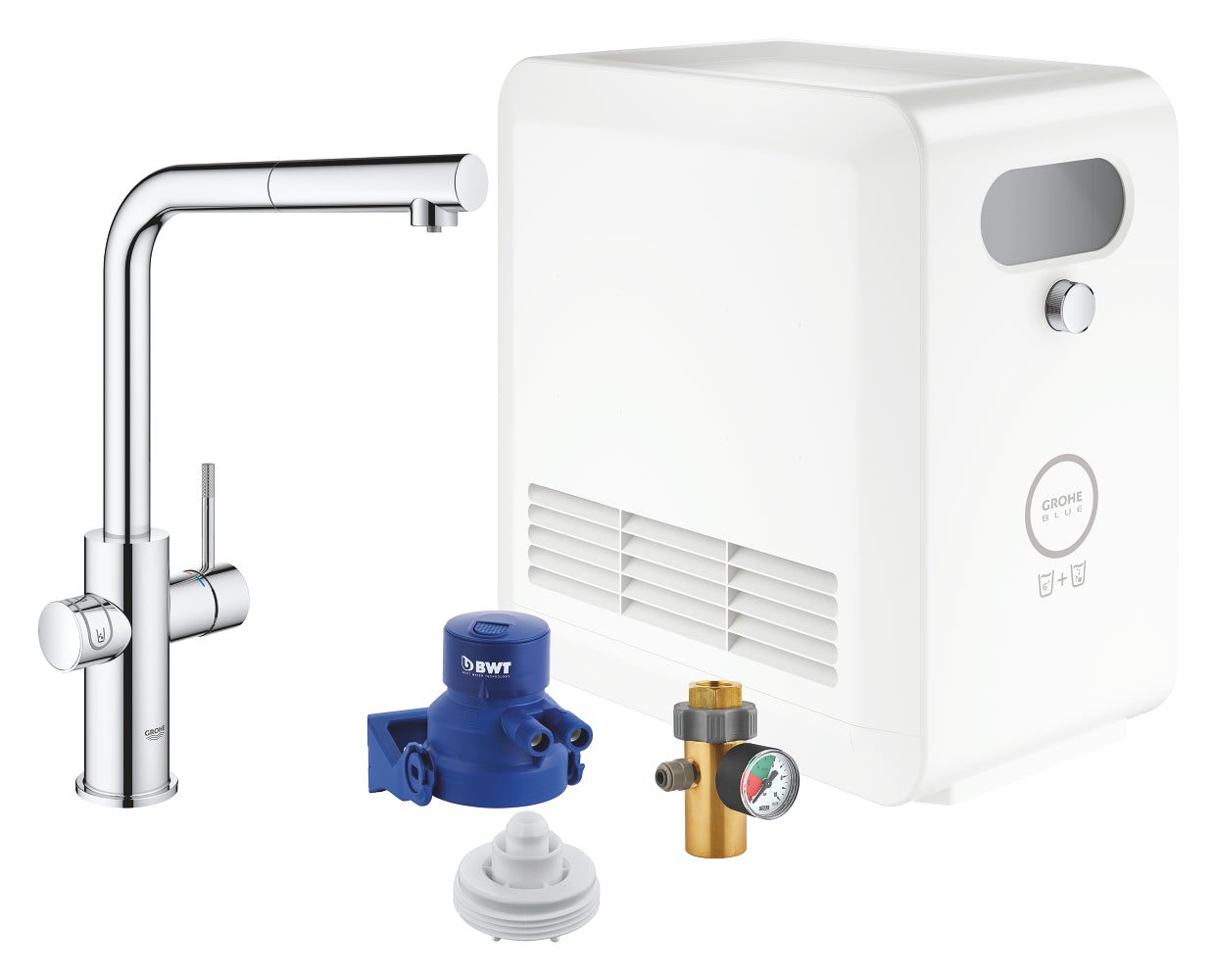 Grohe Blue Professional Arıtmalı İçme Suyu ve Soda Yapan Spiralli Eviye Bataryası- 31326002