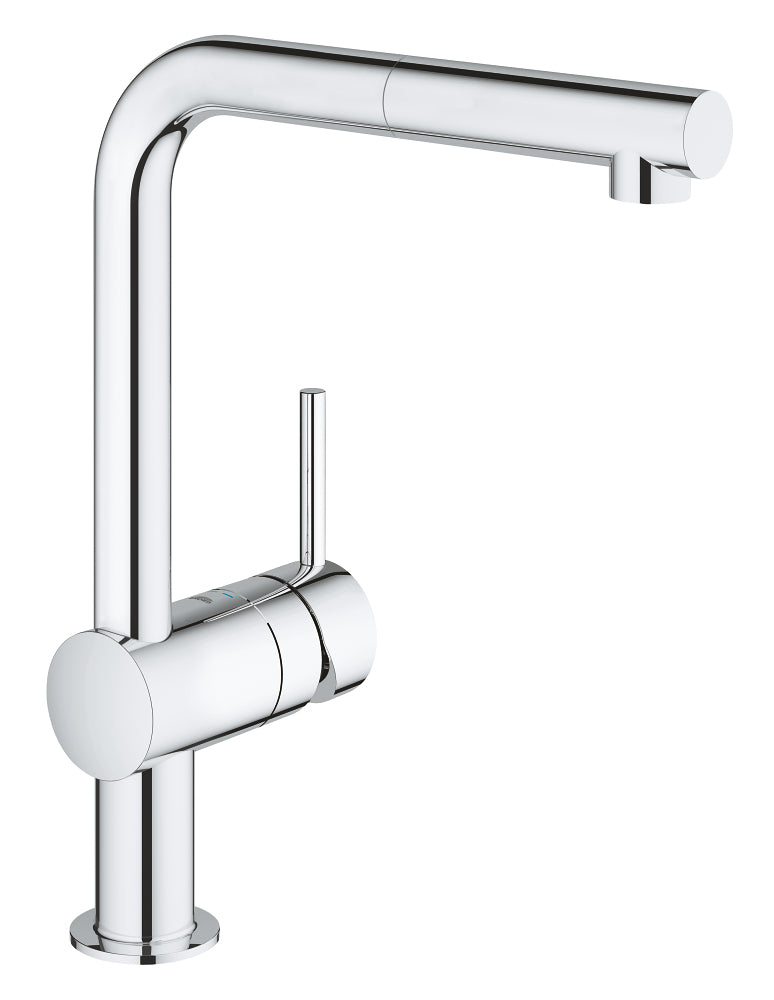 Grohe Eviye Bataryası Spiralli Tek Akışlı Minta Krom - 32168000