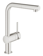 Grohe Eviye Bataryası Spiralli Tek Akış Minta Super Steel - 32168DC0