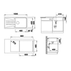Blanco Eviye Sona XL 6S 100 cm - Mila-S Bataryası Seti