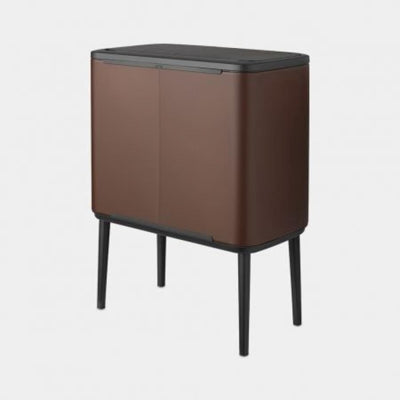 Brabantia Çöp Kutusu İki Bölmeli 11+23 litre Bo Touch Bin Mineral Cosby Brown 208621
