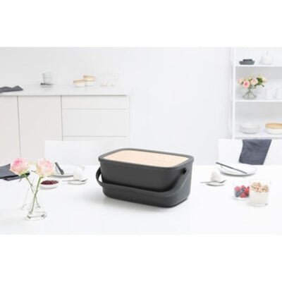 Brabantia Ekmek Saklama Kutusu Nic Dark Grey  128264