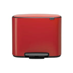 Brabantia Çöp Kutusu İki Bölmeli Kırmızı 11+23 Lt Bo Pedal Bin 121166