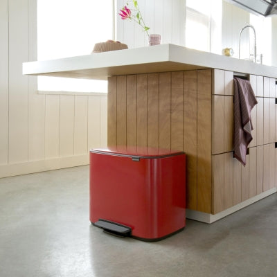 Brabantia Çöp Kutusu İki Bölmeli Kırmızı 11+23 Lt Bo Pedal Bin 121166