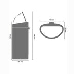 Brabantia Çöp Kovası 40 litre Bo Touch Bin Dokunmatik Siyah 114847