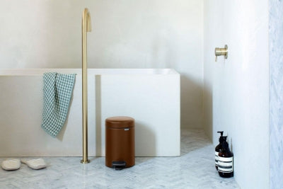 Brabantia Çöp Kutusu 3 litre Newicon Pedallı Mineral Cosy Brown 208522