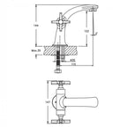 NSK Lavabo Bataryası Trinity Çift Kollu Tek Gövde Altın N3013119