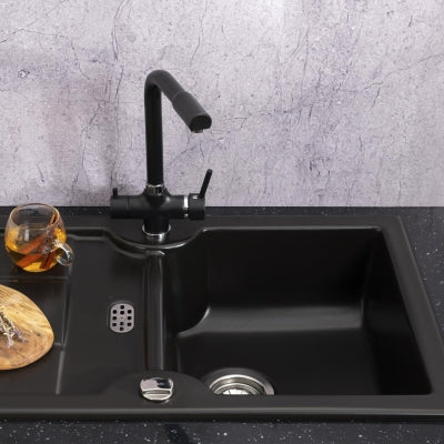 Nuevo Eviye Sonas 5 S 91,5 x 50 cm Sol Damlalıklı Siyah 324154