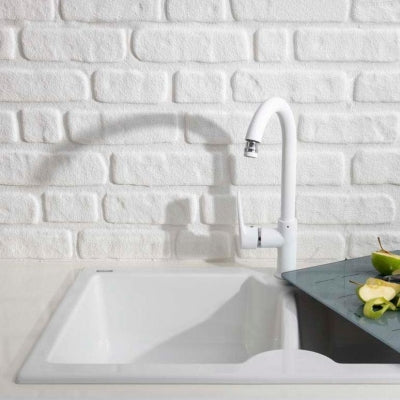 Nuevo Eviye Sonas 9 S 86 x 50 cm Sol Damlalıklı Kristal Beyaz Porselen 304159