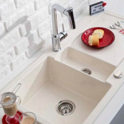 Nuevo Eviye Liberta 6 S 100 x 51 cm Sol Damlalıklı Kristal Beyaz Porselen 104172