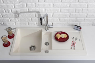 Nuevo Eviye Liberta 6 S 100 x 51 cm Sol Damlalıklı Kristal Beyaz Porselen 104172