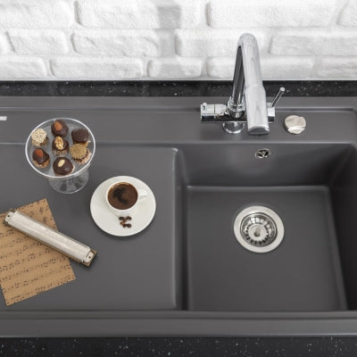 Nuevo Eviye Sonas 45 S 78 x 50 cm Sağ Damlalıklı Siyah Porselen 324157
