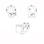 Nuevo Eviye Sonıc 350-150 U 56,7 x 39,6 cm Siyah Porselen 724350