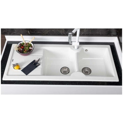 Nuevo Seramik Eviye Sonas  8s 116*50 Sağ Damlalık Basalt Renk