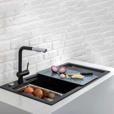 Nuevo Seramik Eviye Purel 6 S 100 x 51 Sağ Damlalık Beyaz