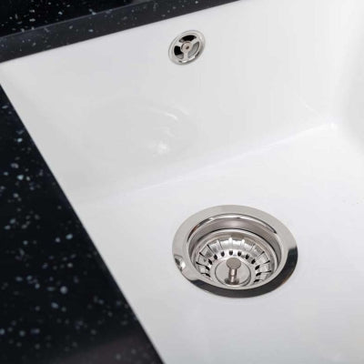 Nuevo Seramik Eviye  Tezgah Altı  Sonic 375 U 41,4 x 45,6 Alu Gri Renk