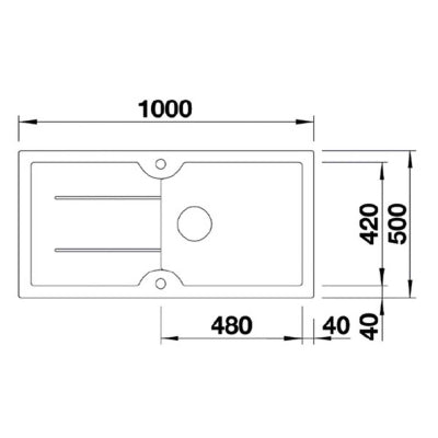 Nuevo Seramik Eviye Sonas XL 6s 100 x 50 Sol Damlalık Tarfino Renk