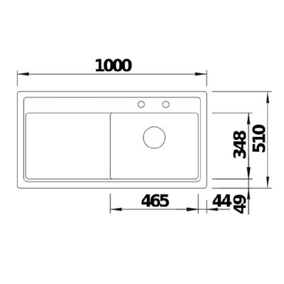 Nuevo Seramik Eviye Crea Xl 6 S  100 x 51 Sağ Damlalık Kristal Beyaz