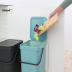 Brabantia Çöp Kutusu  2x12 Lt Dolap İçi Sort Go Mint Gri 109980