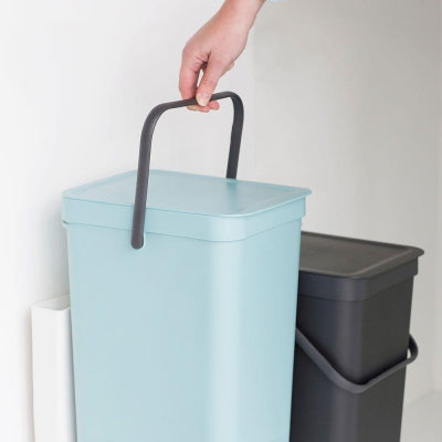Brabantia Çöp Kutusu  2x12 Lt Dolap İçi Sort Go Mint Gri 109980
