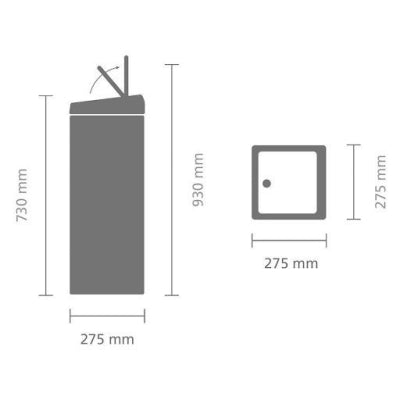 Brabantia Çöp Kutusu 25 litre Touch Bin Matt Steel 384929