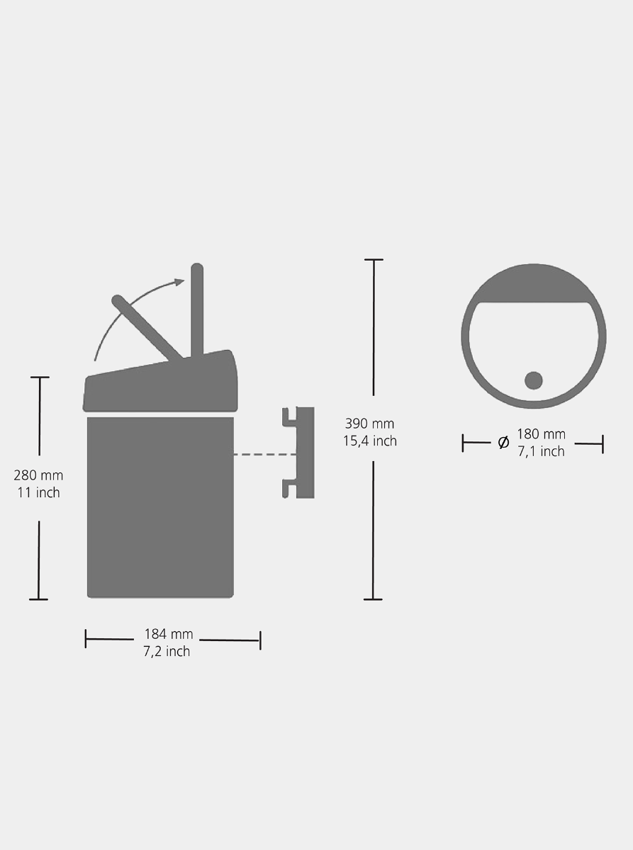 Brabantia Çöp Kutusu 3 Lt Touch Bin Dokunmatik Beyaz 364488