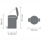 Brabantia Newicon Metallic Pine Green Çöp Kutusu 3 lt 304002