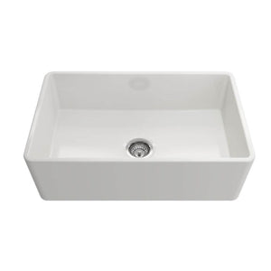 Bocchi Eviye Lavello 76 cm Country Parlak Beyaz Porselen
