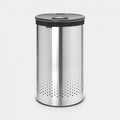 Brabantia Çamaşır Sepeti 60 lt Mat Paslanmaz Çelik Siyah Kapak 105166