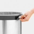 Brabantia Çamaşır Sepeti 60 lt Mat Paslanmaz Çelik Siyah Kapak 105166