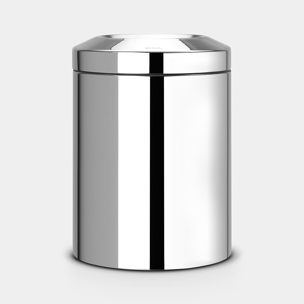 Brabantia Çöp Kutusu ALEV Korumalı 7 lt Çemberli Açık Parlak Çelik 378928