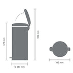 Brabantia Çöp Kutusu 30 litre Newicon Pedallı Mat Bej 149962