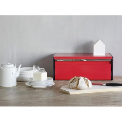 Brabantia Ekmek Saklama Kutusu Kırmızı Dikdörtgen Köşeli 484025