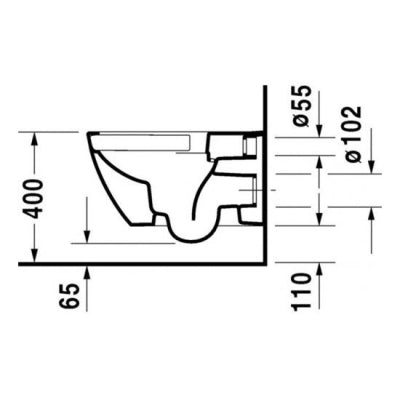 Duravit Klozet Asma Happy D2 Rimmless Mat Antrasit