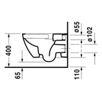 Duravit Klozet Asma Happy D2 Rimmless Mat Antrasit