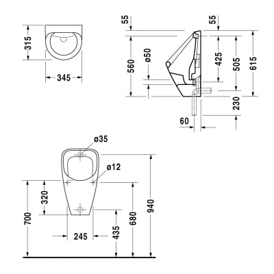 Duravit Pisuar Duraplus Beyaz 0830360000