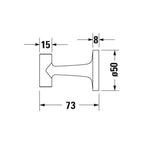 Duravit Bornoz Havlu Askısı Tekli Starck T Mat Siyah 099294600