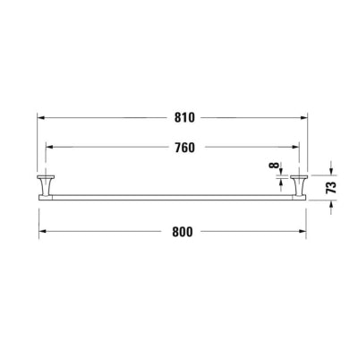 Duravit Havluluk 610 mm Starck T Mat Siyah 099424600