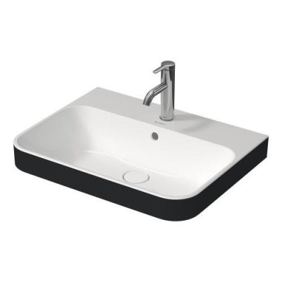 Duravit Lavabo Happy D.2 Plus 60 x 46 cm, Beyaz / Antrasit Mat 606061000