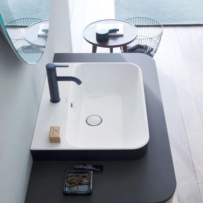 Duravit Lavabo Happy D.2 Plus 60 x 46 cm, Beyaz / Antrasit Mat 606061000