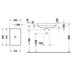 Duravit Lavabo Happy D.2 Plus 60 x 46 cm, Antrasit Mat 2360601300