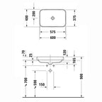 Duravit Lavabo Çanak Happy D.2 Plus 60 x 40x cm Mat Antrasit 2359601300