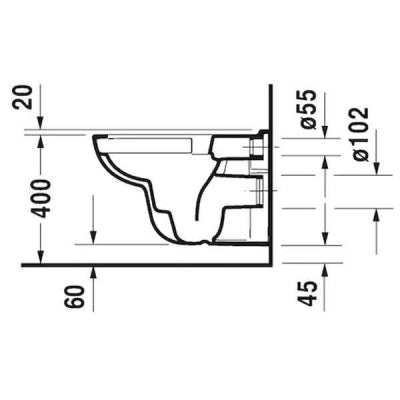 Duravit Klozet Özel Kutulu D-Code Asma Kapak Dahil45703900A1