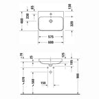 Duravit Lavabo Happy D.2 Plus 60 x 46 cm Beyaz  2360600000
