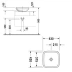 Duravit Lavabo DuraStyle Çanak43 x 43 cm 0349430000