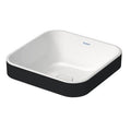 Duravit Lavabo Çanak Happy D.2 Plus 40 x 40 cm, İçi Beyaz Dışı Siyah 2359406100